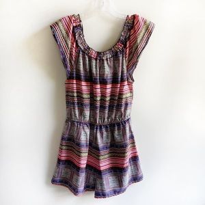 Primark romper striped red blue tassels boho